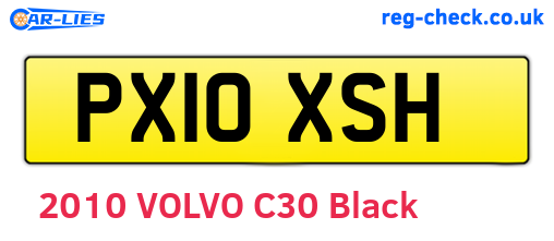 PX10XSH are the vehicle registration plates.