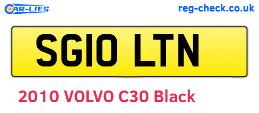 SG10LTN are the vehicle registration plates.