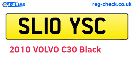 SL10YSC are the vehicle registration plates.