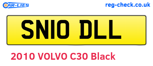 SN10DLL are the vehicle registration plates.