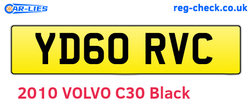 YD60RVC are the vehicle registration plates.
