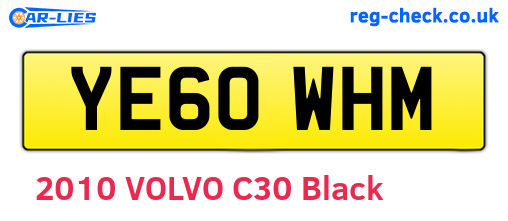 YE60WHM are the vehicle registration plates.