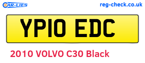 YP10EDC are the vehicle registration plates.