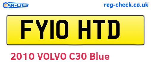 FY10HTD are the vehicle registration plates.