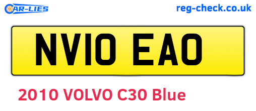NV10EAO are the vehicle registration plates.