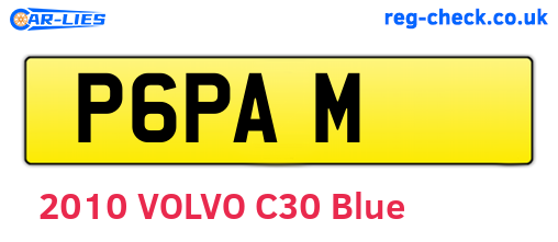 P6PAM are the vehicle registration plates.