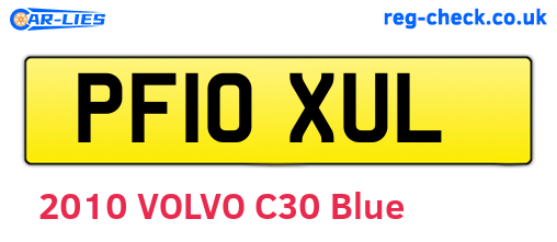 PF10XUL are the vehicle registration plates.