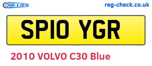 SP10YGR are the vehicle registration plates.