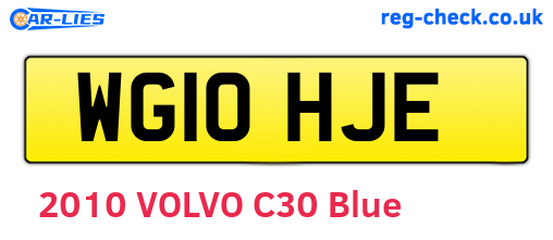 WG10HJE are the vehicle registration plates.