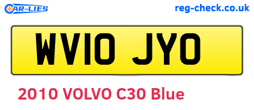 WV10JYO are the vehicle registration plates.