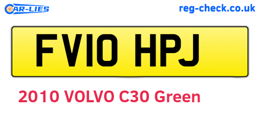 FV10HPJ are the vehicle registration plates.