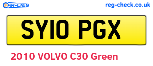 SY10PGX are the vehicle registration plates.