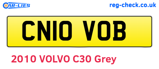 CN10VOB are the vehicle registration plates.