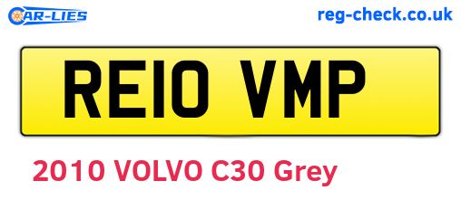 RE10VMP are the vehicle registration plates.