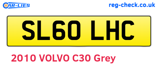 SL60LHC are the vehicle registration plates.