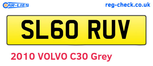 SL60RUV are the vehicle registration plates.