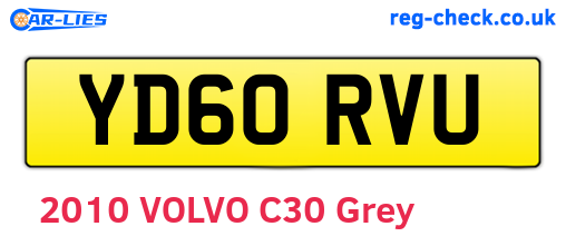 YD60RVU are the vehicle registration plates.
