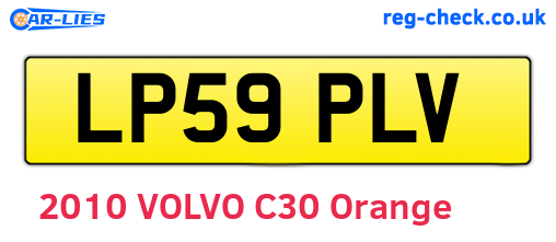 LP59PLV are the vehicle registration plates.