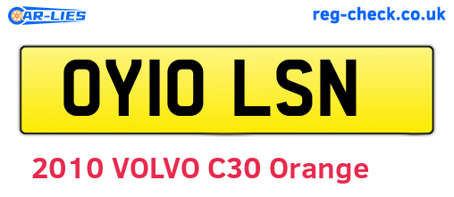 OY10LSN are the vehicle registration plates.