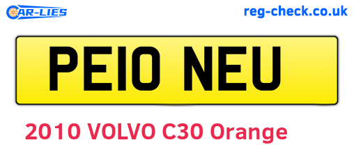 PE10NEU are the vehicle registration plates.