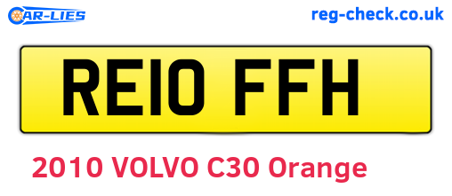 RE10FFH are the vehicle registration plates.
