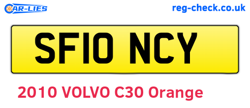 SF10NCY are the vehicle registration plates.