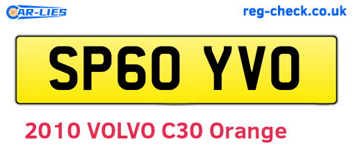 SP60YVO are the vehicle registration plates.