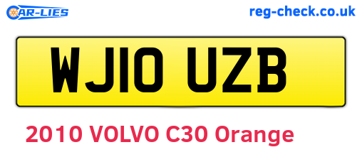 WJ10UZB are the vehicle registration plates.