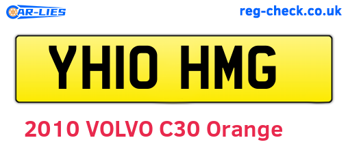 YH10HMG are the vehicle registration plates.
