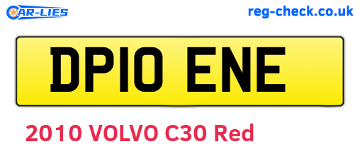 DP10ENE are the vehicle registration plates.