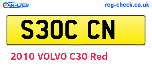 S30CCN are the vehicle registration plates.