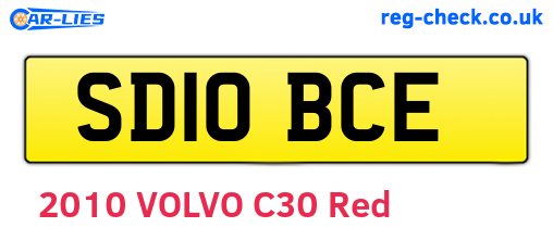 SD10BCE are the vehicle registration plates.