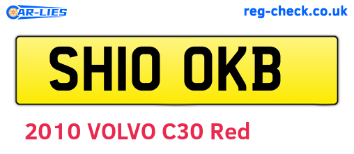 SH10OKB are the vehicle registration plates.