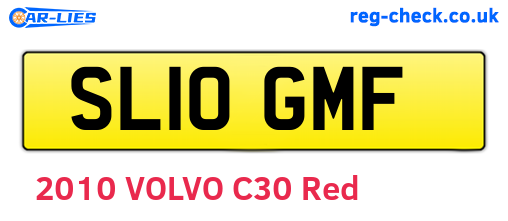 SL10GMF are the vehicle registration plates.