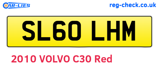 SL60LHM are the vehicle registration plates.