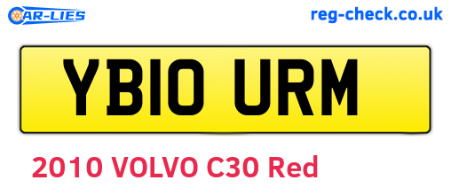 YB10URM are the vehicle registration plates.