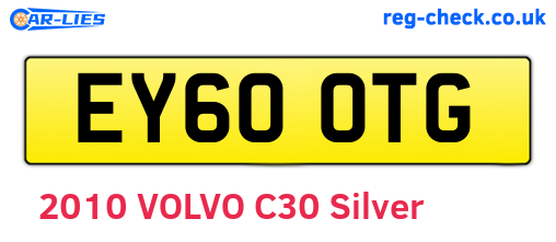 EY60OTG are the vehicle registration plates.