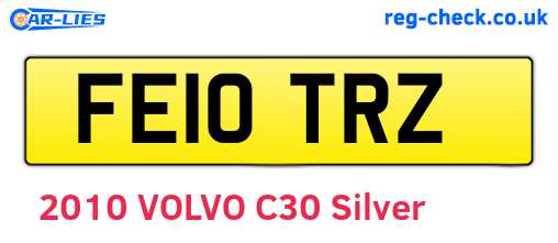 FE10TRZ are the vehicle registration plates.