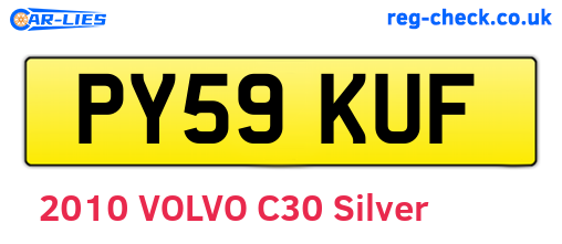 PY59KUF are the vehicle registration plates.