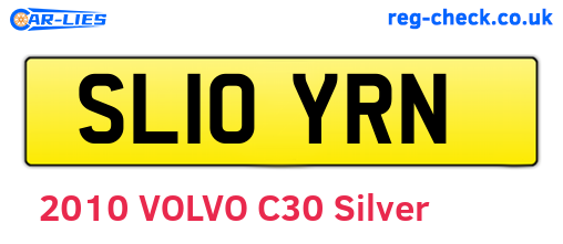 SL10YRN are the vehicle registration plates.