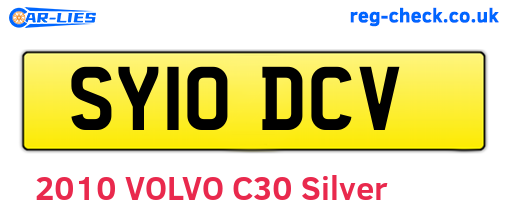 SY10DCV are the vehicle registration plates.