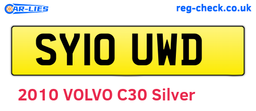 SY10UWD are the vehicle registration plates.