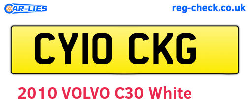 CY10CKG are the vehicle registration plates.