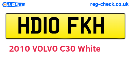 HD10FKH are the vehicle registration plates.