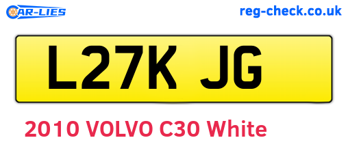 L27KJG are the vehicle registration plates.