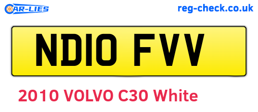 ND10FVV are the vehicle registration plates.