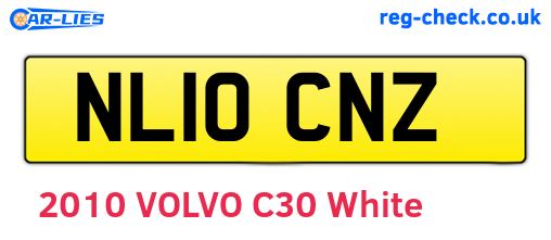NL10CNZ are the vehicle registration plates.