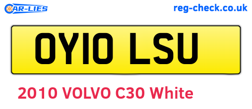 OY10LSU are the vehicle registration plates.