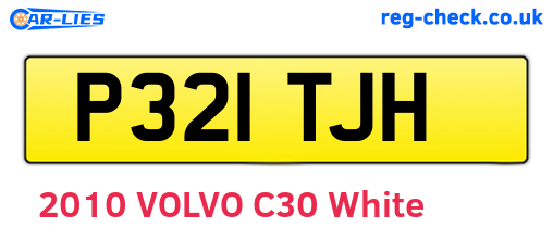 P321TJH are the vehicle registration plates.