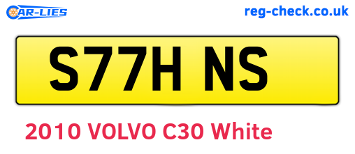 S77HNS are the vehicle registration plates.